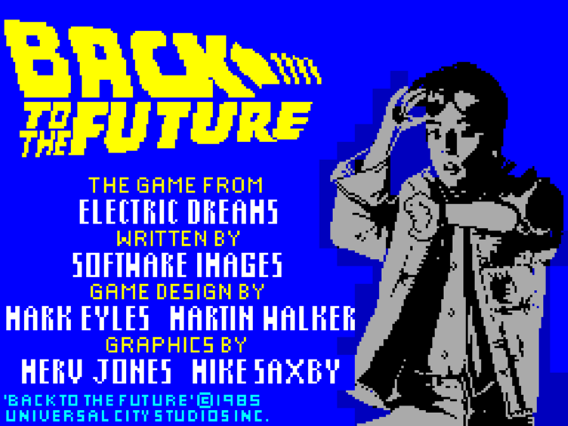 Back to the Future back cover for ZX Spectrum
